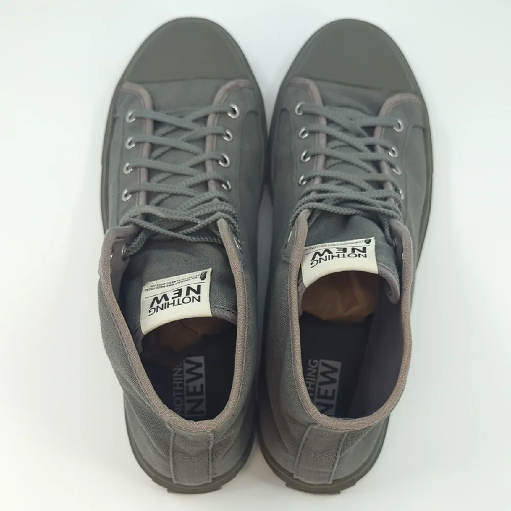NOTHING NEW Men's Classic High Top Sneakers Grey Gray Sz 10 Lace Up